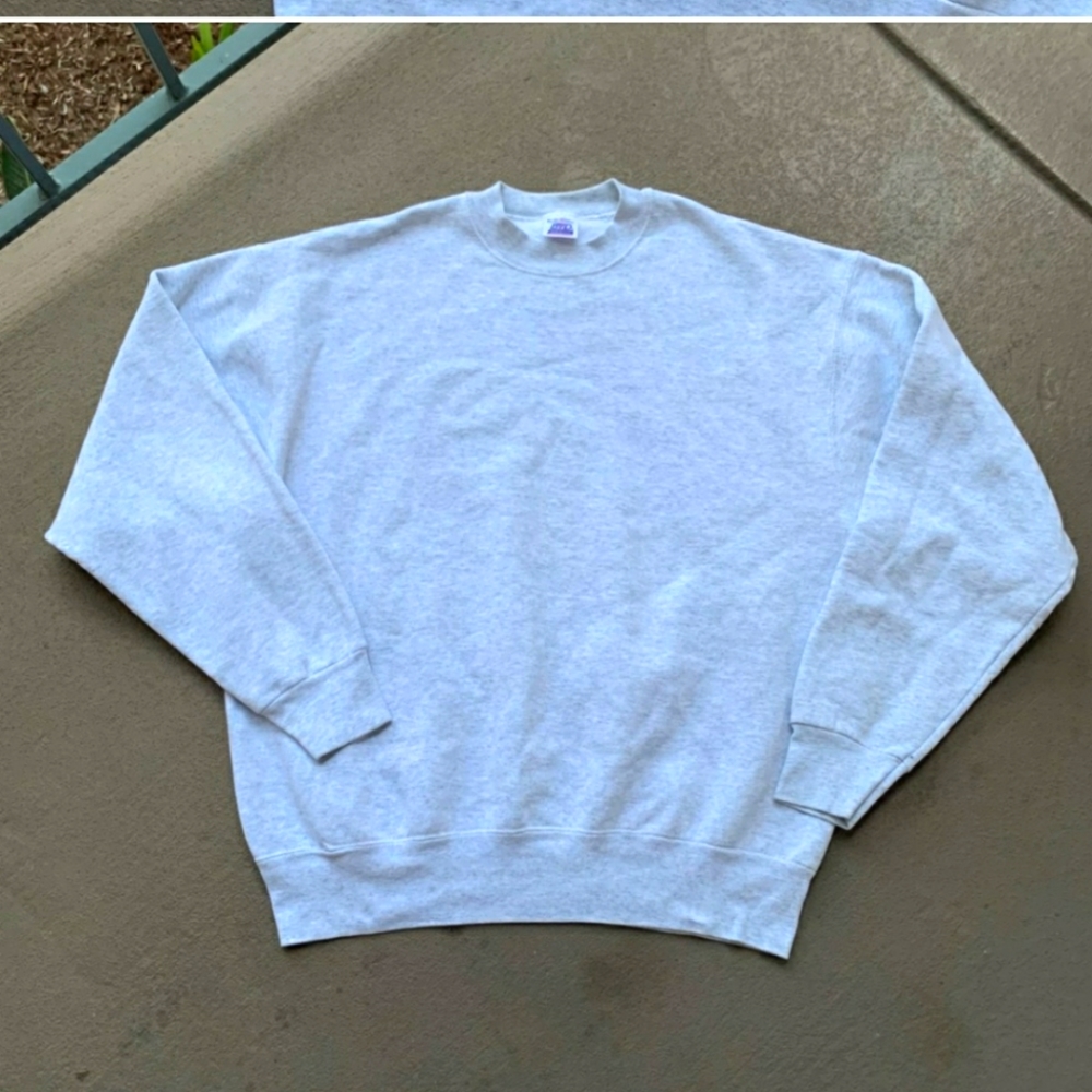 Vintage BVD Blank Light Gray Crewneck Sweatshirt